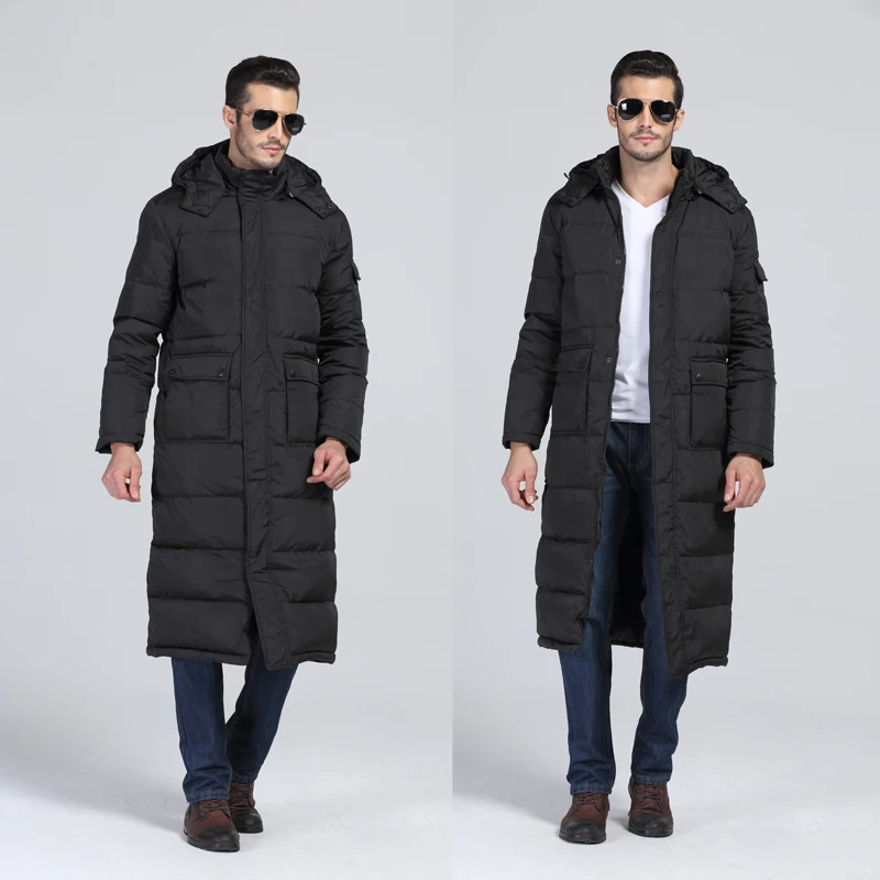 

men hip hop joggers clothes winter jacket windbreaker military X-long design thick men coat 2XL 3XL extra long down jacket