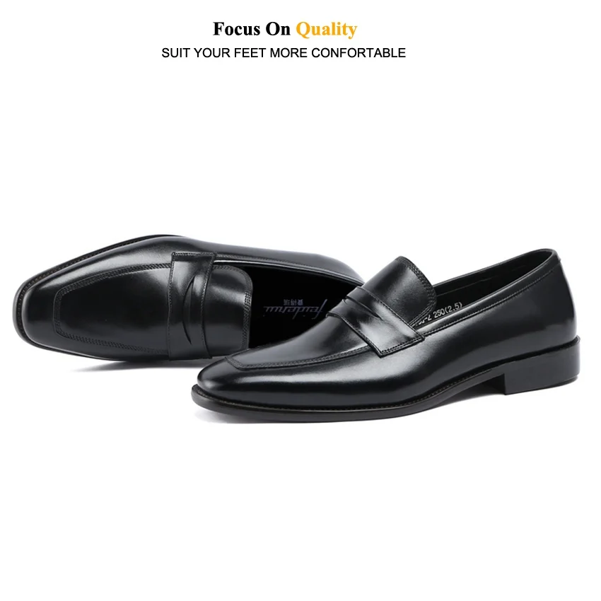 Новые дизайнерские удобные мужской обуви из натуральной кожи Для мужчин; торжественное платье лоферы с квадратным носом ручной работы мужская повседневная обувь YMX622