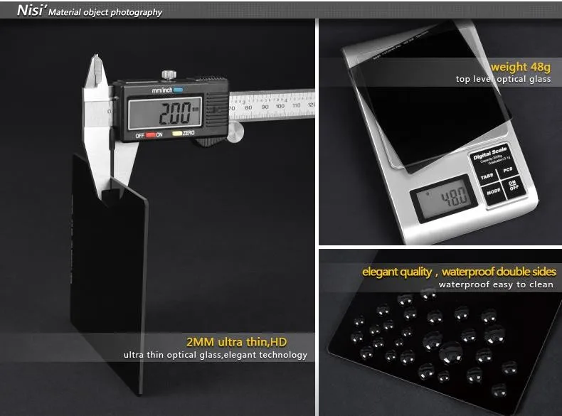 NiSi Nd Фильтр 150*150 мм ND1000 Площадь Фильтры Double Side антибликовое Покрытие Фильтра Оптического Стекла DHL
