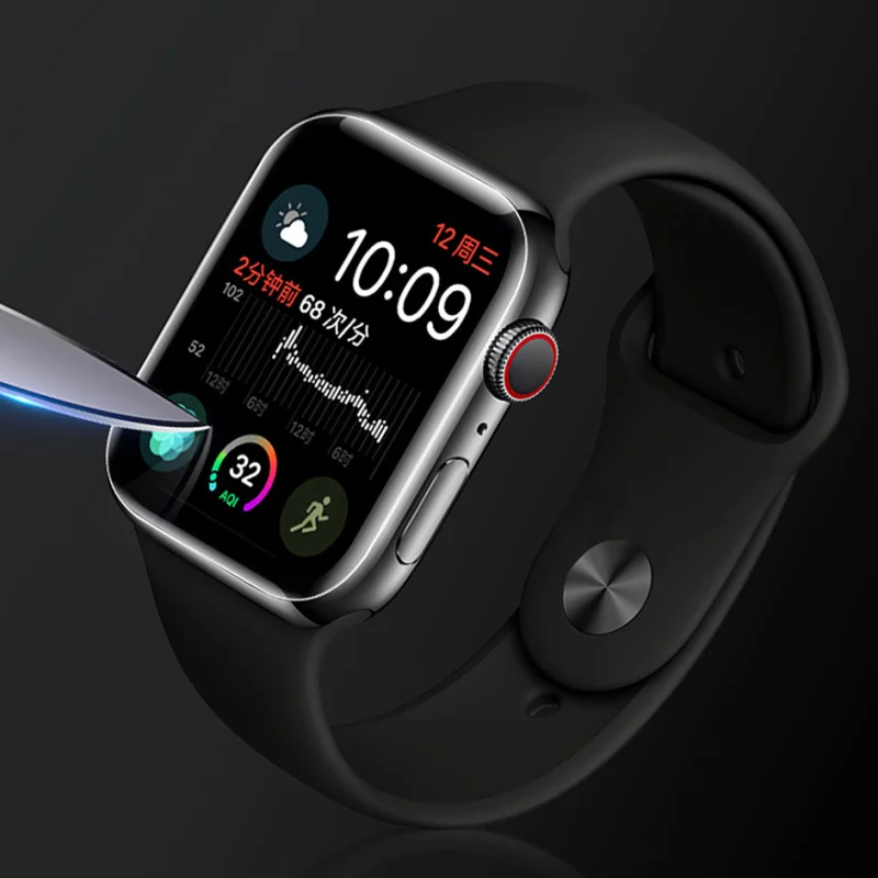 Для aррle Watch iWatch серии 1/2/3/4/5 с уровнем твердости 9H 3D изогнутое полное покрытие