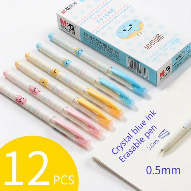 Cancellabile Penna Gel con Profumato Nero/blu Penne A Inchiostro Kawaii  Bella Studente Penna di Scrittura Scuola Forniture di Cancelleria