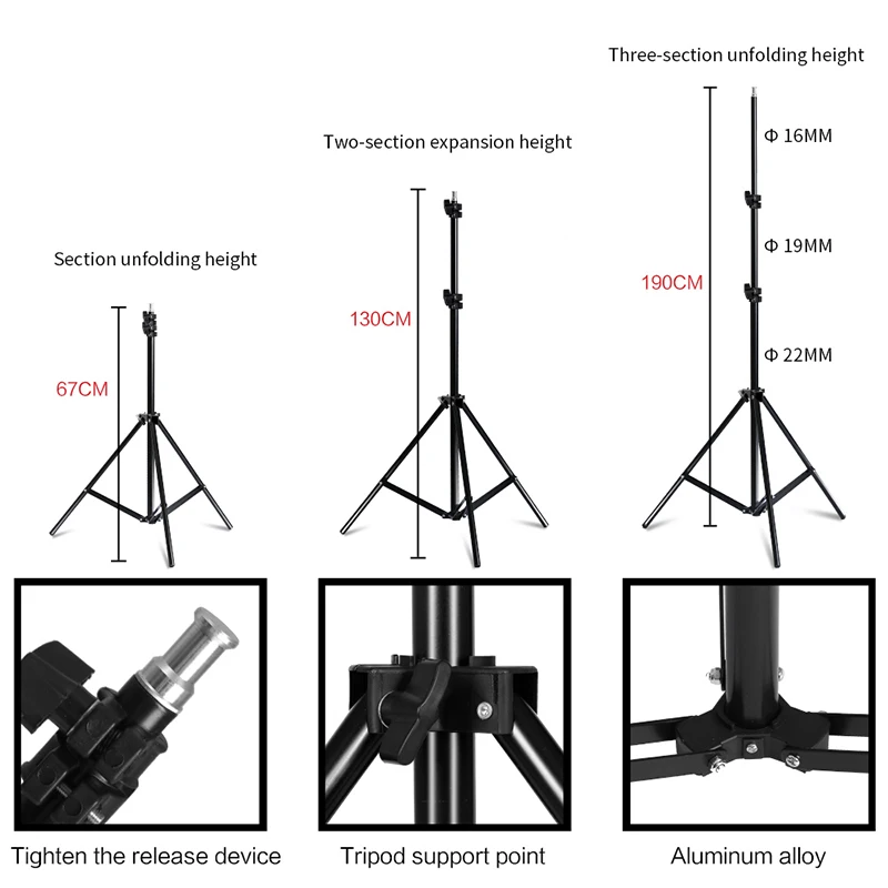 Lighting Kit Adjustable Max Size 2Mx3M Background