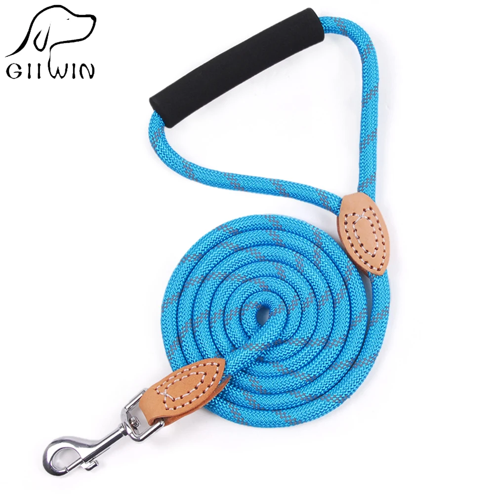 Soft Handle Dog Leash Reflective Rope Nylon Dogs Leashes For Small