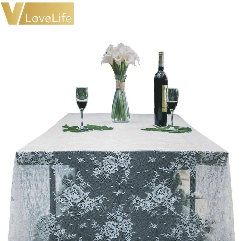 

Wedding Decoration White Lace Table Runner Baby Shower Boho Wedding Table Decoration Festive Party Supplies 150X300CM