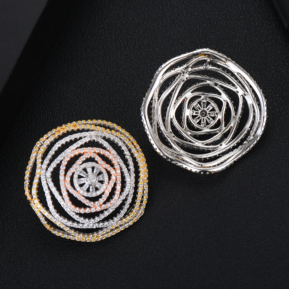 Godki роскошный цветок круглый Африканский браслет кольцо набор индийские комплекты украшений для женщин Свадебные помолвки brincos para as mulheres