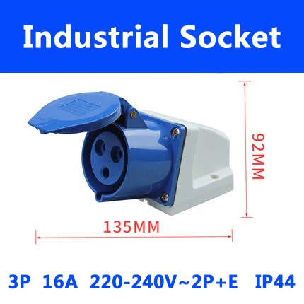 IP44 16A Industrial Socket Hide direct socket Plug Cable sheath plug connector | Обустройство дома