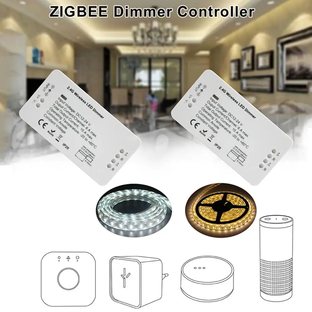 

Dimmer Monotonic Light for ZIGBEE LED Strip Light Controller HUE APP Controller for Amazon Speaker Connection