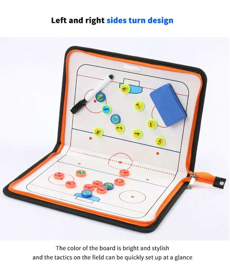 Тренерская тактическая доска на молнии для хоккея, тренерская тактическая доска, тренерская хоккейная игра, рефери, тренировочная тактика, магнитный шар, буфер обмена