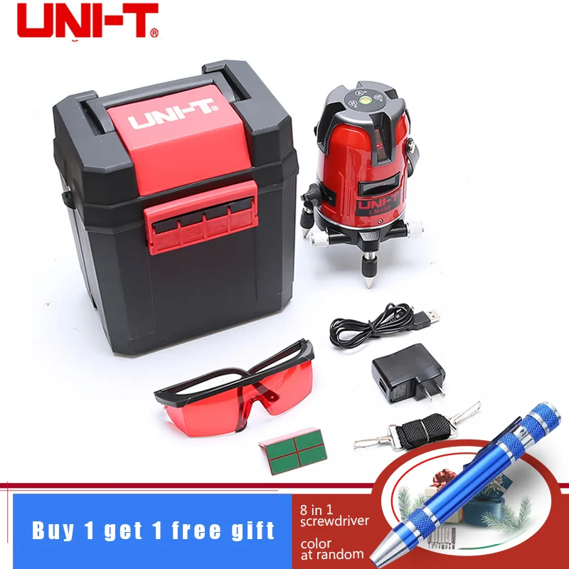 

UNI-T LM520 LM530 LM550 LM560 Laser Level 2 Lines 3Lines 5Lines 12lines 635nm 360 degree Self-leveling Red Lines Laser Level