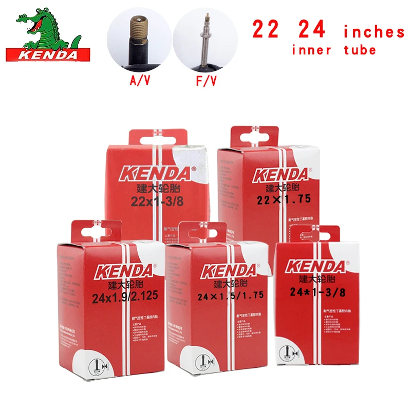 Kenda Bicycle Inner Tube 22 inches 24*1-3/8 1.25 1.5 1.75 1.9 AV FV BMX foldable Bike Tire Cycling rubber Tire Rubber Tube Parts