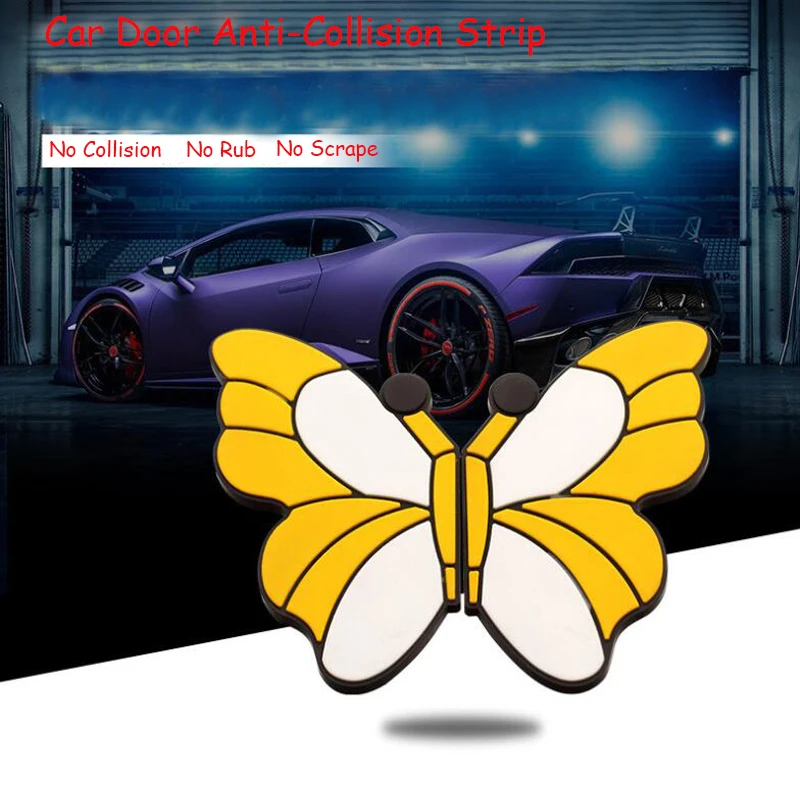 

Butterfly Rubber Car Door Edge Anti-Collision Strip Car Door Anti-Collision Stickers Universal Anti-Friction Car Protection