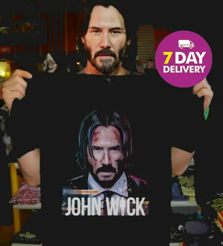 

John Wick 3 Parabellum Movie T Shirt 2019 Keanu Reeves Shirt Black Cotton S-3XL 2019 Fashion Short Sleeve Black T Shirt