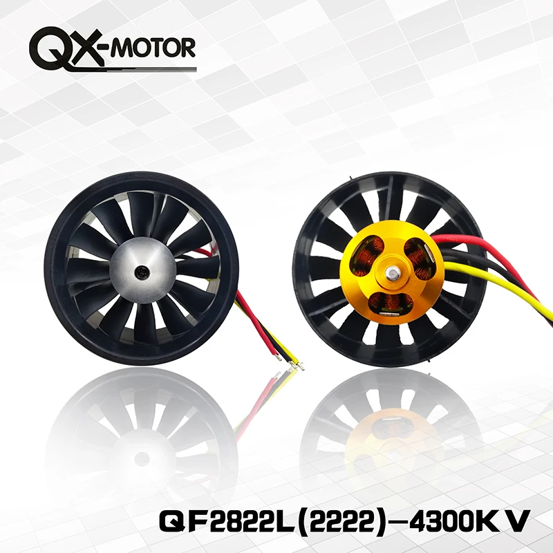 QX Motor new 64 мм EDF 12 лист набор QF2822 4300kv 3s обновление секции edf воздуховод|Детали и