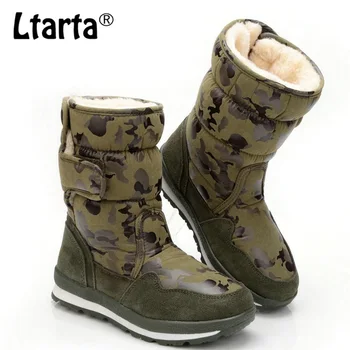 

LTARTA Mother Kids Snow Boots Parent-child shoes suit Fur Boots Platfrom Increase Wedge Warm Snow Boot thick boot JSH-m904