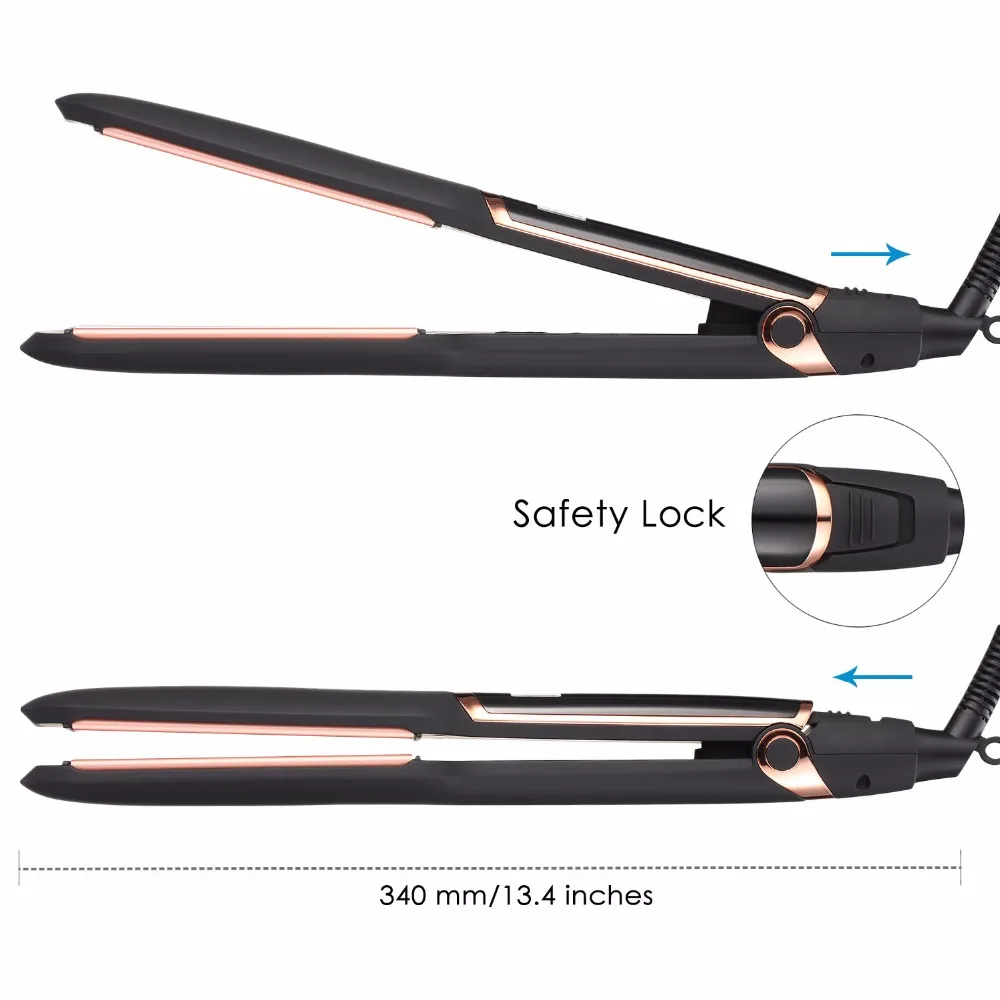 RUCHA wide plate infrared hair care flat iron5