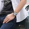 MEGIR quartz male watches Genuine Leather watches racing men Students game Run Chronograph Watch male glow hands for Man 2015G ► Photo 2/6