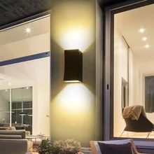 10 Вт/20 Вт светодиодный удара настенные бра светильник вверх/вниз напольный светильник Водонепроницаемый двор черный корпус