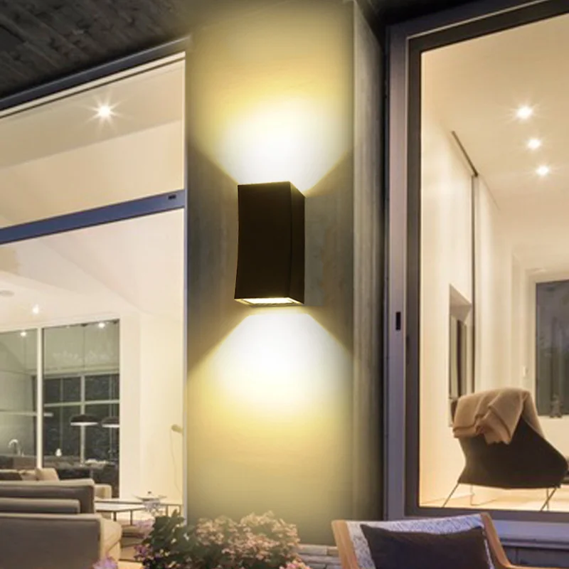 Luminária de parede led cob 10w/20w, arandela para cima/baixo, lâmpada