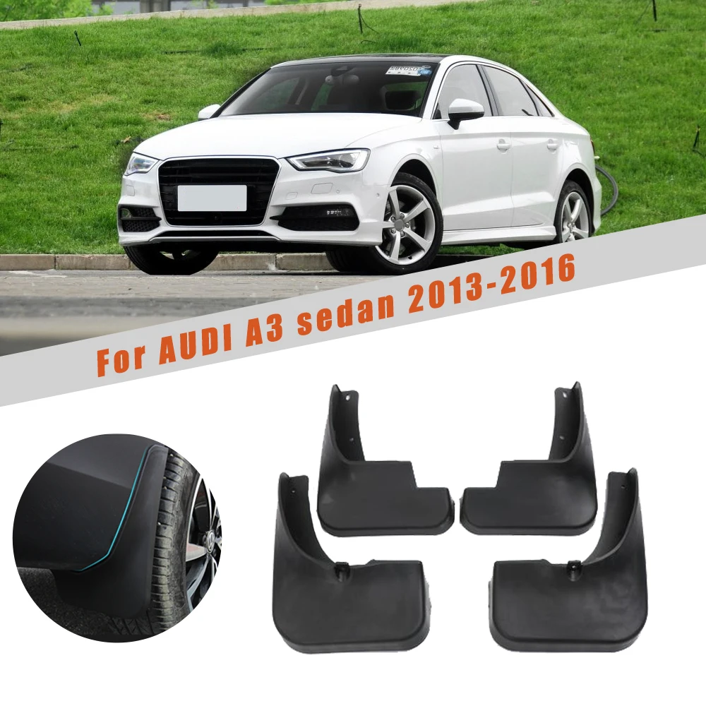 

4pcs Car Front Rear Mud Flaps Splash Guards For AUDI A3 sedan 2013 2014 2015 2016 Fender Mudflaps Mudguards