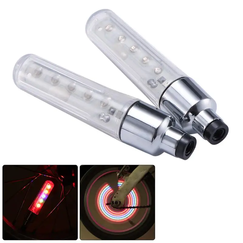 

2Pcs/Set 5 LED Car Bike Motorcycle Wheel Tyre Tire Valve Cap Light Neon Lamp For Bike Motorcycle Electromobile Car Decorative