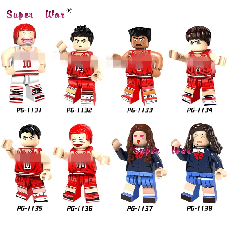 

Single SLAM DUNK Comic Cartoon Sakuragi Mitsui Hisashi Akagi Takenori building blocks models bricks toys for children