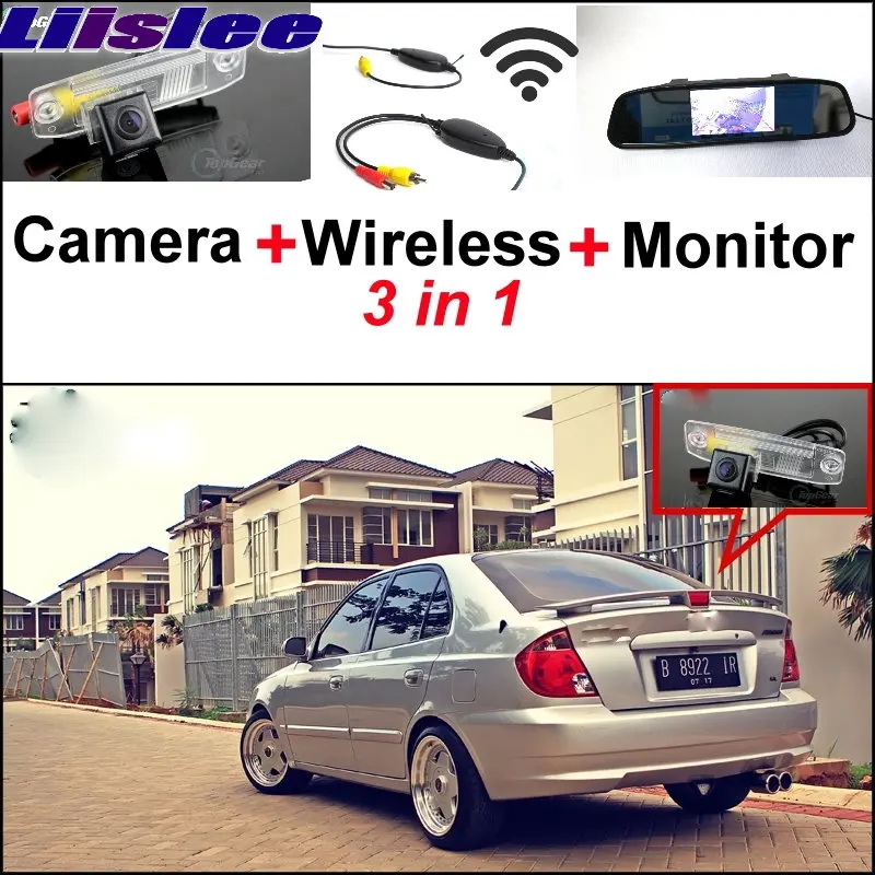 Liislee 3in1 Special Rear View Camera Wireless Receiver + Mirror Monitor Parking System For Hyundai Avega Brio Super Pony Verna