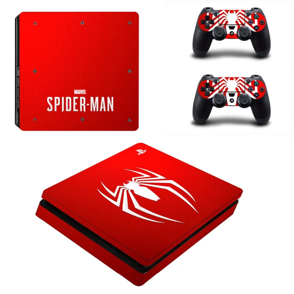 Marvel Spiderman PS4 тонкая наклейка на кожу Виниловая для Sony Playstation 4 консоль и 2