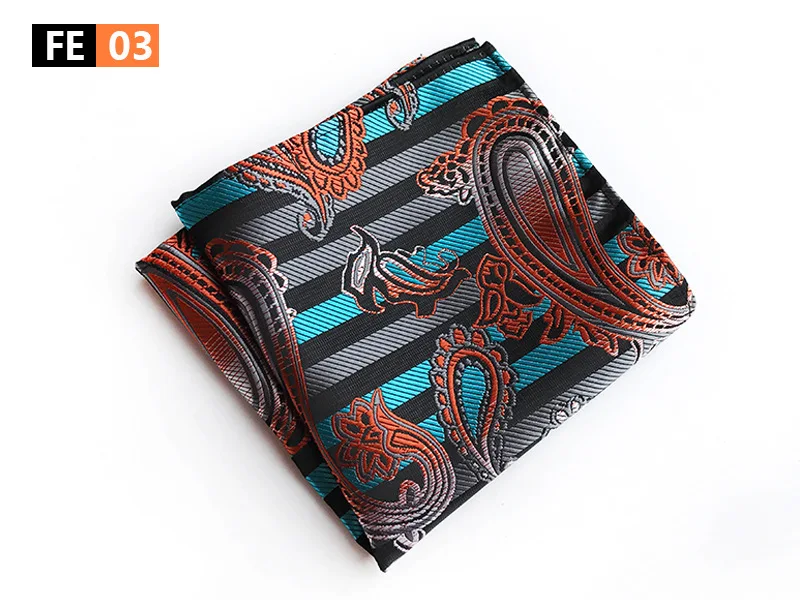 2018 Новый 25*25 см Для мужчин Пейсли Hanky цветочный Silk Pocket Square жаккардовые квадратный платок Свадебная вечеринка платок