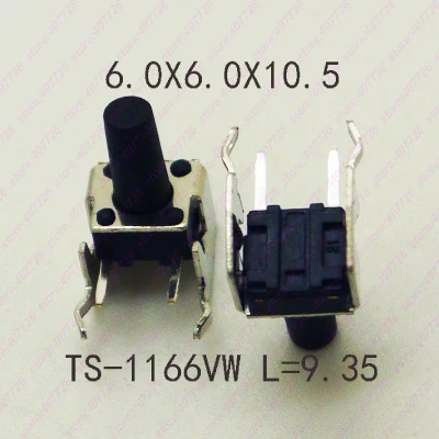 

10PCS 6X6 H=10.5/11/11.5/12/12.5/13MM Micro Switch Button 90Degree Horizontal Type Tactical Button Switch Momentary Tact Reset