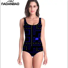 NADANBAO PAC-MAN с принтом женский купальник сексуальный цельный купальник