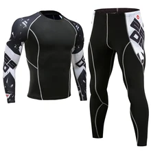 Rashguard MMA С Длинным Рукавом Crossfit Мужская Футболка Сжатия Спортивная Одежда Мужской Термальны