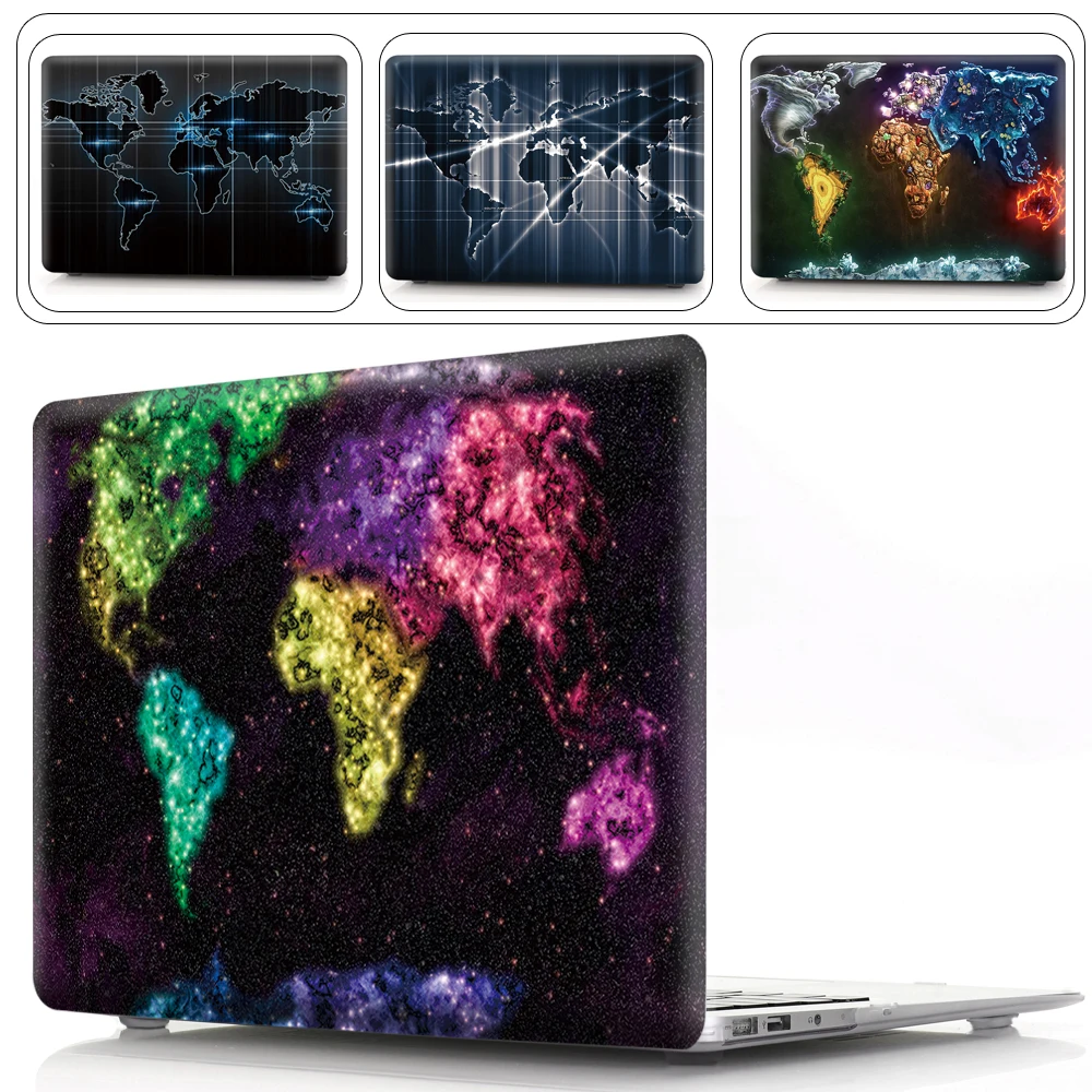 Чехол для ноутбука MacBook Air Pro Retina 11 12 13 2019 с принтом карты мира|Сумки и чехлы