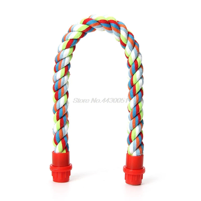 

Pet Bird Parrot Rope Cockatiel Parakeet Conure Cage Standing Perch Chew Peck Toy