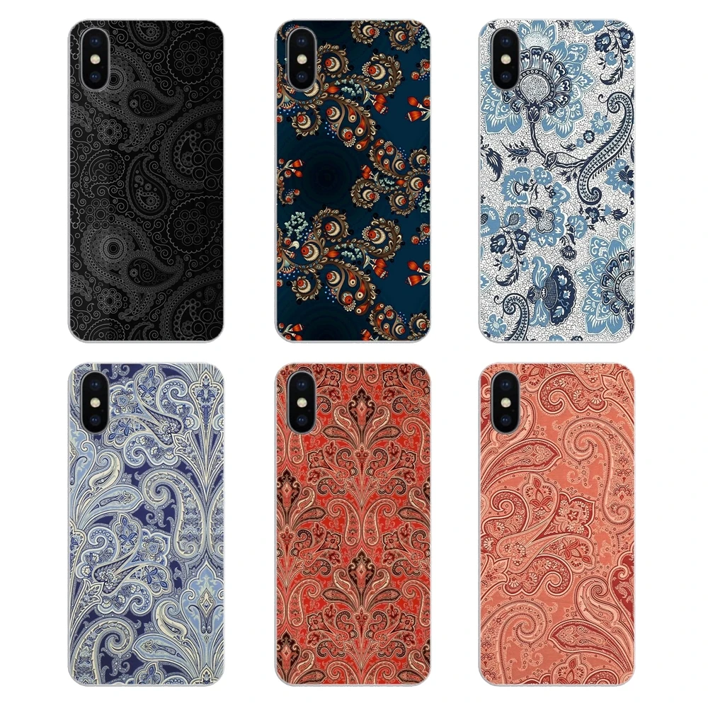 

Paisley Flower Mandala Henna Pattern Hippie Silicone Shell Cover For Xiaomi Mi A1 A2 5X 6X 8 lite SE Pro Max Mix 2 2S 3 Mi5 Mi5S