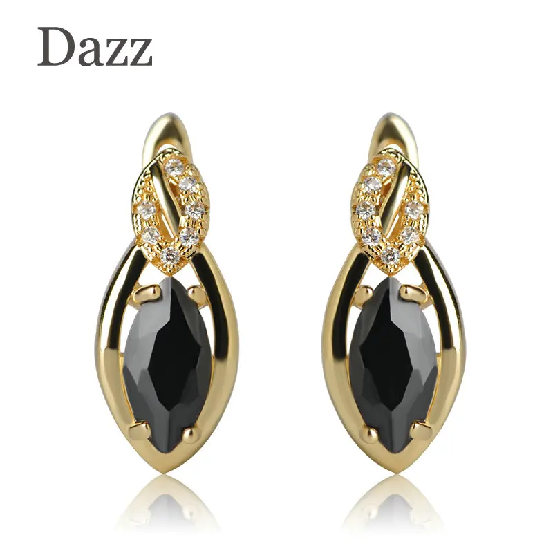 Серьги гвоздики Dazz в форме конского глаза изысканные медные украшения для женщин