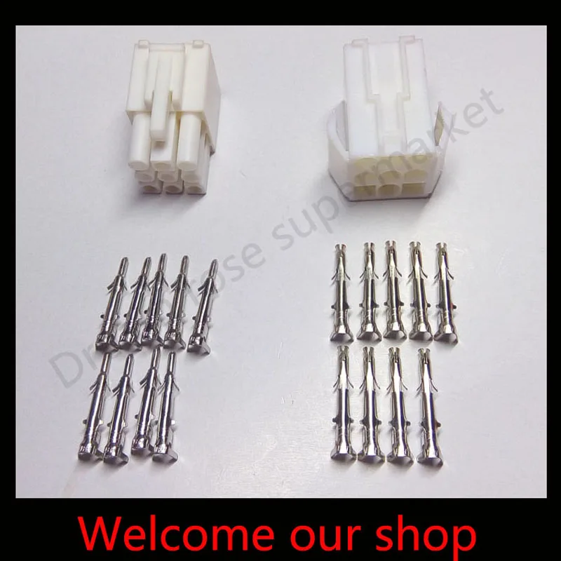 

10sets 9Way EL-9P Series Multipole Connectors,9 pin terminal connector male female terminals for Car Free shipping