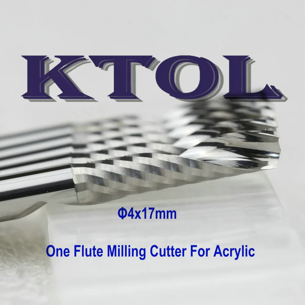 HOT Sale CNC Milling Cutters for Wood Acrylic 10pcs 4*17MM Single Flute