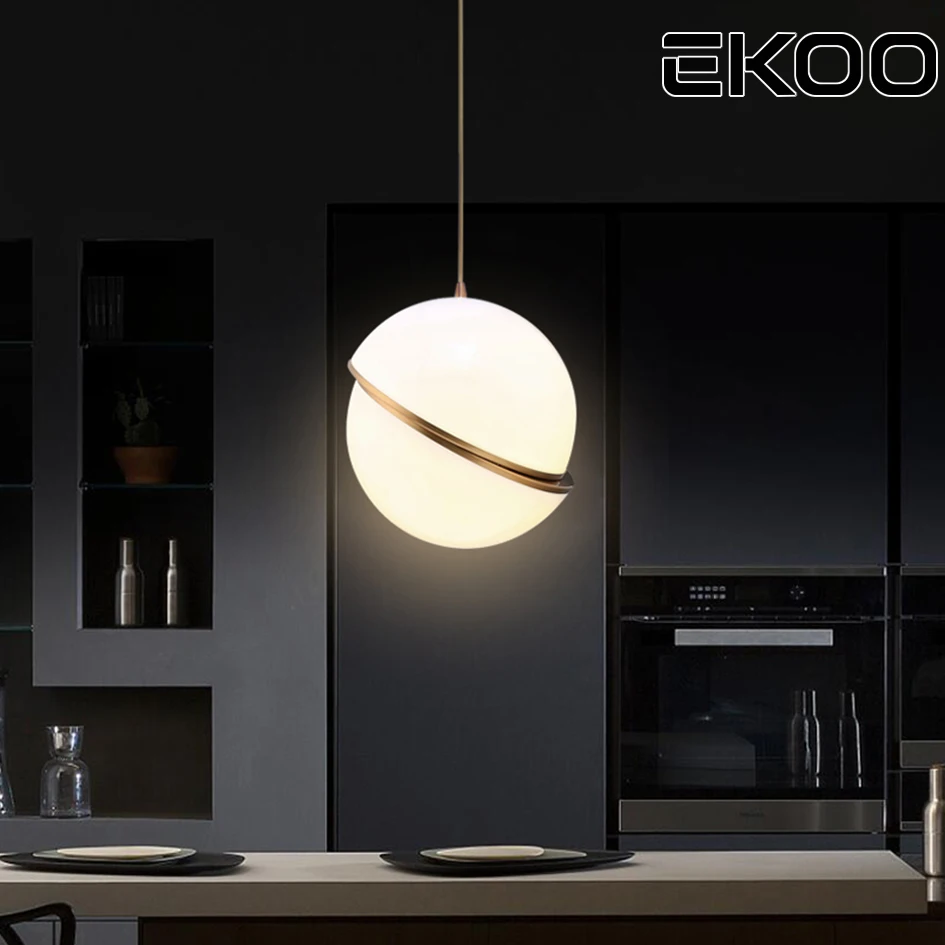 EKOO скандинавские современные светодиодные подвесные светильники для кухни