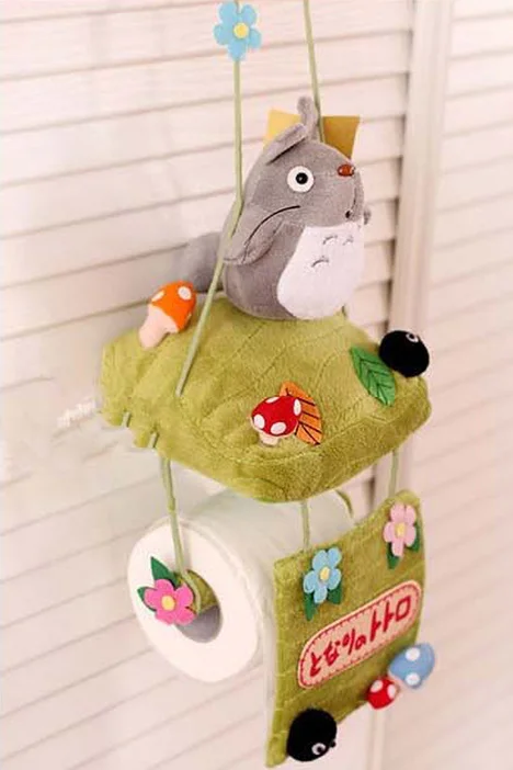 

Vehienlar totoro tissue box plush doll cartoon cloth towel hanging paper holder pumping paper towel holder