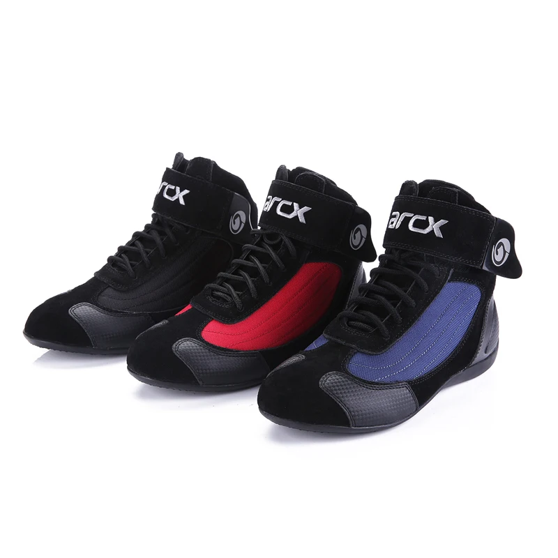 Botas de cuero de vaca de la motocicleta de ARCX zapatos de Moto de la calle Motocross Chopper botas de protección de carreras