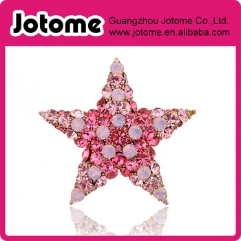 

Sparkling Star Brooch Pin Bling Peaches Rhinestone Pentagram Breastpin