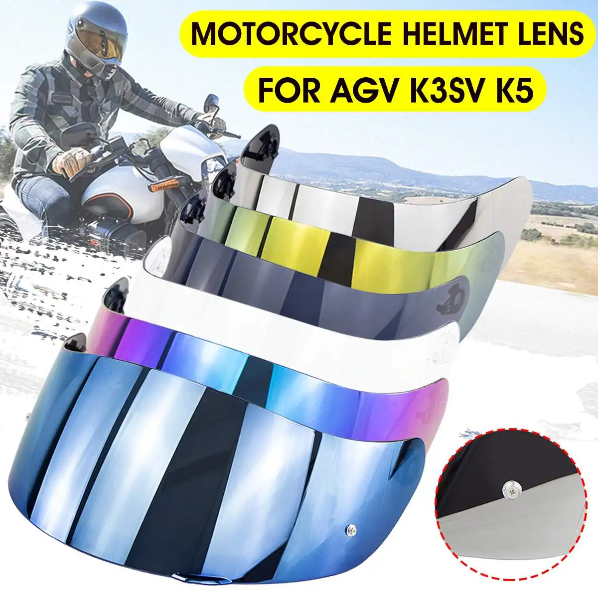 Мотоциклетный шлем, объектив, козырек, щит для AGV K3SV K5, шлемы, маска для очков с контактным замком