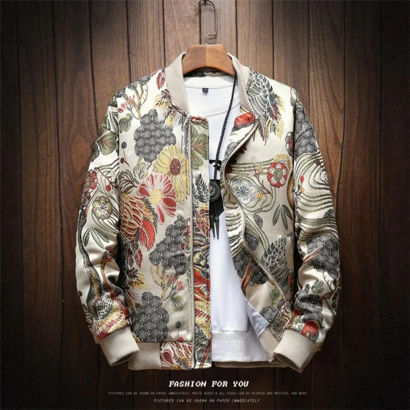 

M-5XL Sping New Japanese Embroidery Men Jacket Coat Man Hip Hop Streetwear Men Jacket Coat Bomber Jacket Men Clothes