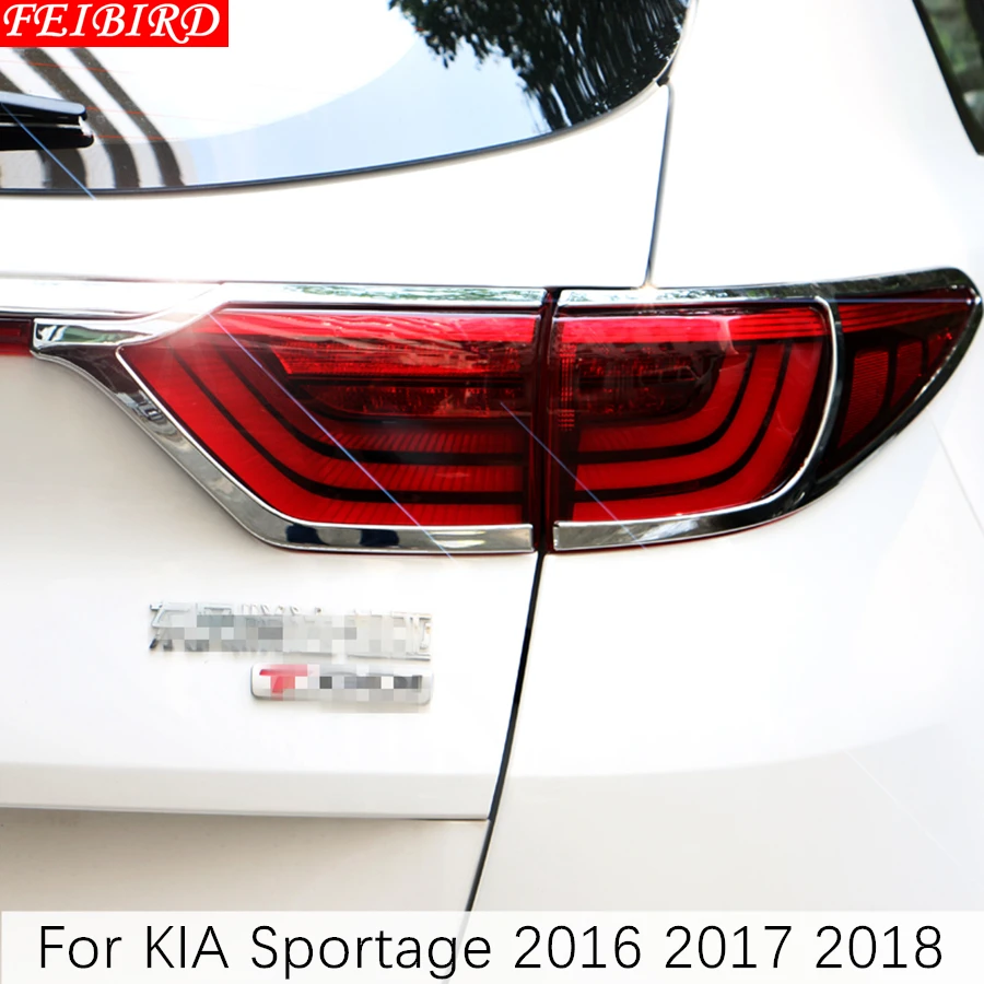 Для KIA Sportage 2016 2017 2018 ABS внешний хромированный задний фонарь лампа освещение крышка