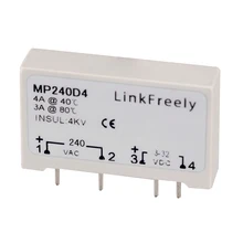 MP240D4 SPST PCB Mount Solid State Relay 4Pin PLC SSR 24V -280VAC Output Input 3V 3.3V 5V 12V 24VDC Voltage Relay Switch Module q series plc qx48y57 input and output hybrid module new in boxed