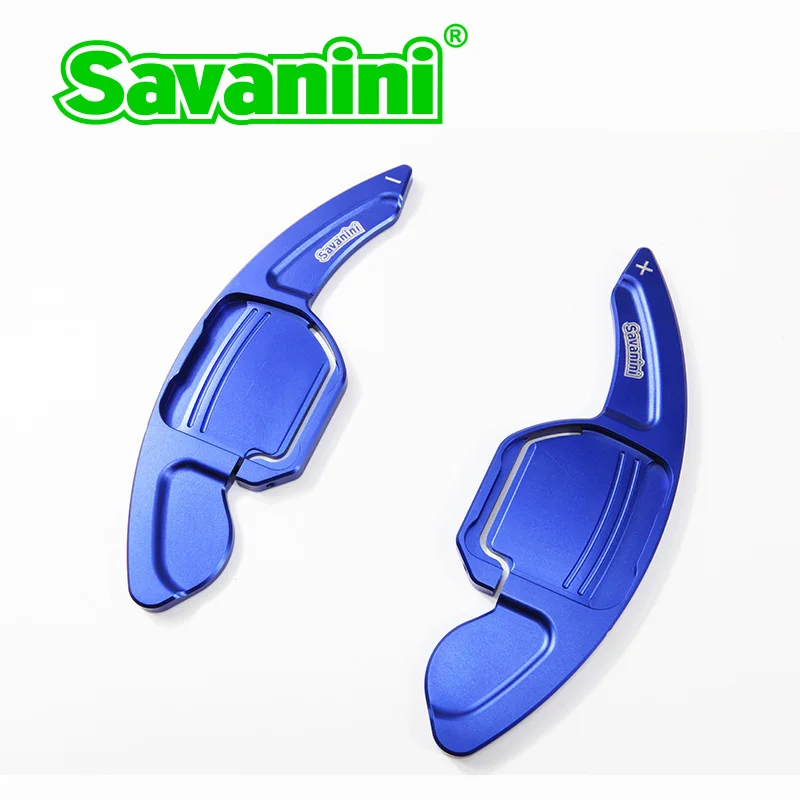 Savanini Алюминиевый автомобиль рулевое колесо сдвиг весло переключения передач расширение для Audi A3/A4L/A5/Q3/Q5/TT/S3/R8 стайлинга автомобилей - Цвет: A type Blue