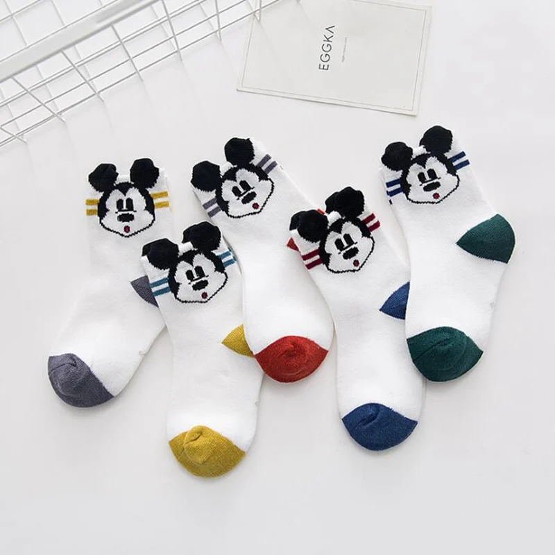 

5 Pair Cute Newborn Child Cotton Breathable Baby Sock Three-Dimensional Cartoon Animal Mickey Short Sock Boys Girls Kids Gifts