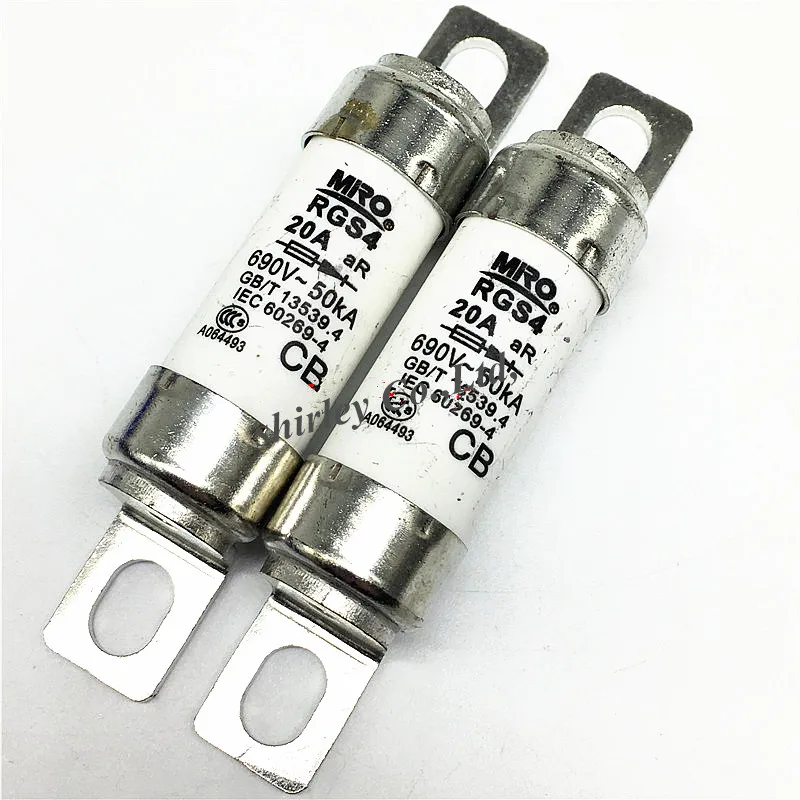 Предохранитель RGS4 10A 16A 20A 25A 30A 35A 40A 50A 63A 70A 75A 85A 100A 690V с болтами Тип предохранителя
