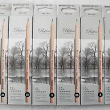 12 шт. коробка Марко эскиз карандашный рисунок Книги по искусству черный комплект 3 h 2 h HB b 2b 3b 4B 5B 6b 7B 8B 9b