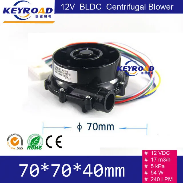 12 В 54 Вт 17м3/ч Высокоскоростной микро бесщеточный DC мощный вентилятор/Отличная производительность небольшой DC электрический вентилятор с давлением 5 кПа